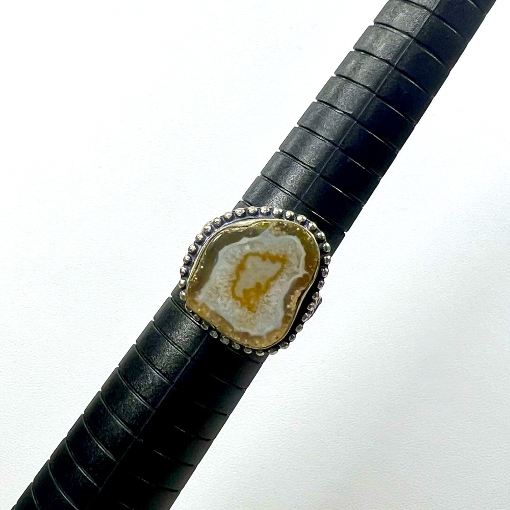Solar Add On Item - Yellow Solar Quartz Ring size 8.25